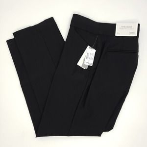 Womens Shaped Fit Mid- Rise Straight Dress Pants